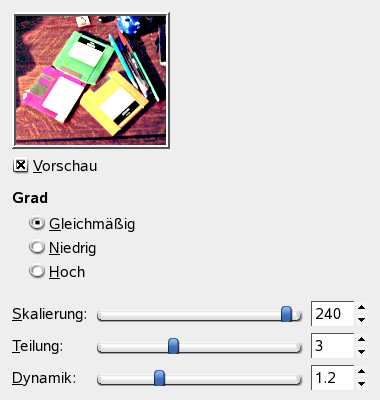 Retinex-Filteroptions